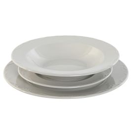 Set de Vajilla Home ESPRIT Blanco Porcelana 27 x 27 x 2 cm 18 Piezas Set de Vajilla Home ESPRIT Blanco Porcelana 27 x 27 x 2 cm 18 Piezas