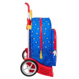 Mochila Escolar con Ruedas Mickey Mouse Clubhouse Good day Azul 33 x 42 x 14 cm