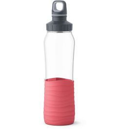 Emsa Botella de Cristal Drink2Go 0.7 Litros Rojo Coral