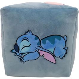 Stitch STI3700891702010 - Cojín Cubo Lilo & Stitch de Microfibra - 25 x 25 x 25 cm