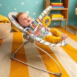 Disney Baby Mickey Transat con Asiento Vibrante Happy Triangles, Barra de Actividad y 2 Juguetes para Bebés 0-6 Meses