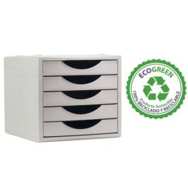 Archivo 2000 Módulo Organizador Ecogreen Sobremesa Blanco Pastel, 5 Cajones, 340x270x260 mm, 100% Reciclado Precio: 23.50000048. SKU: S8401201