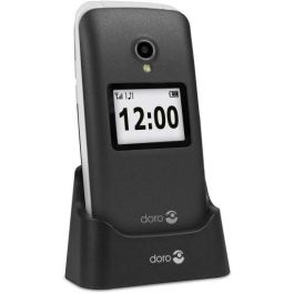 Doro 2424 Teléfono Móvil Concha graphite, Pantalla 2.4", Cámara 3 MP, Bluetooth, Batería 800 mAh, Gris/Plata