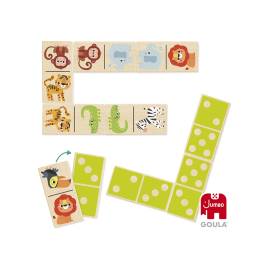Goula Dominó Jumbo Madera Selva 28 Piezas Juego Didáctico