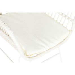 DKD Home Decor Silla de Terraza y Jardín Ratán Sintético y Hierro Galvanizado Blanco Set de 3 Desmontable con Cojines 56x57.5x82 cm DKD Home Decor Silla de Terraza y Jardín Ratán Sintético y Hierro Galvanizado Blanco Set de 3 Desmontable con Cojines 56x57.5x82 cm