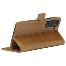 Dbramante 1928 Copenhagen Slim - Funda flip de cuero genuino color bronceado, con soporte, para Samsung Galaxy S22 (6.1")