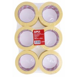 Cinta Adhesiva Apli Carrocería Pintor Amarillo 6 Piezas 48 mm x 45 m Precio: 24.50000014. SKU: S8400543