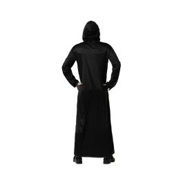 Disfraz de Fantasma Terrorífico Hombre Adulto con Máscara Calavérica y Túnica Negra, para Halloween, Poliéster Talla XS-S
