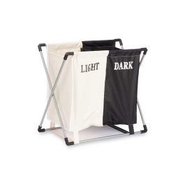 Ropero Doble Kipit para Ropa Sucia 60x34x56 cm, Metal y Poliéster, Blanco y Negro (6 Unidades) Ropero Doble Kipit para Ropa Sucia 60x34x56 cm, Metal y Poliéster, Blanco y Negro (6 Unidades)
