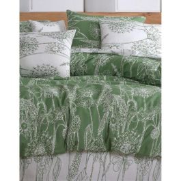 Juego de cama ASI8684282608837 - 1 funda nórdica 220x240 cm + 2 fundas de almohada 60x60 cm - 100% algodón reforzado - Verde