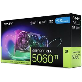 PNY PNY0751492795058 Tarjeta gráfica GeForce RTX 5060 Ti 16 GB ARGB Overclocked Triple Fan DLSS 4