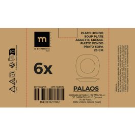 Plato Hondo Opal Palaos 23 cm - La Mediterranea (36 Unidades) Plato Hondo Opal Palaos 23 cm - La Mediterranea (36 Unidades)