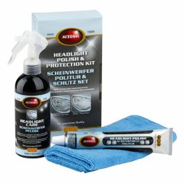Autosol SOL01000008 Kit de Protección y Pulido de Faros, Tubo 75ml, Botella 200ml, Paño. Elimina arañazos, protege y da brillo. Precio: 20.50000029. SKU: S3721819