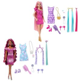 Barbie Hkt95 Muñeca Totally Hair 2.0 Pelo Extralargo 21cm, 10 Accesorios de Moda y Peinado, Colección Surtida