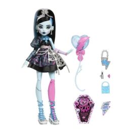 Mattel Muñeca Monster High Frankie Edición Cumpleaños 29x4,5x4 cm, Edad Recomendada +4 Años