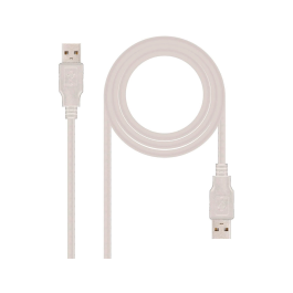 NANO CABLE Cable USB 10.01.0302 USB 2.0 A/M - USB 2.0 A/M 1M Beige Precio: 1.49999949. SKU: S0228126