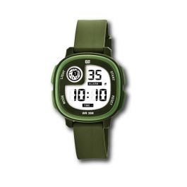 G&B TIME Reloj LCD Cadete Cuadrado Curvo con Luz LED Blanca, Referencia: c/e