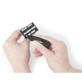 Trodat Stempel 5253 Sello Professional Typomatic Autoentintado 27x48mm, Tinta Negra, Cuerpo Metálico, Acero Inoxidable