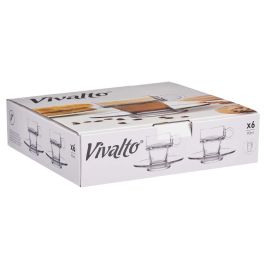 Taza Vidrio Cafe 90Ml Con Plato Vivalto 8X6CM (24 Unidades) Taza Vidrio Cafe 90Ml Con Plato Vivalto 8X6CM (24 Unidades)