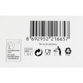 Lav Set de 6 Vasos de Cristal Terra, 475 ml - Ideal para Agua, Zumo o Refrescos. Diseño Moderno y Duradero. (8 Cajas)