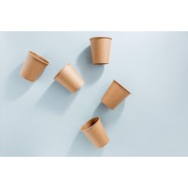 Algon - Set de 50 Vasos de Cartón Kraft de 120 cc (36 Unidades)