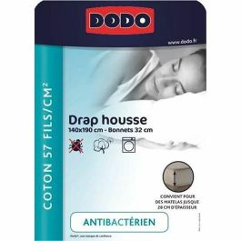 Dodo DOD3609251731922 Sábana Bajera Ajustable Antibacteriana Taupe para Cama 140x190 cm y Colchón hasta 32 cm