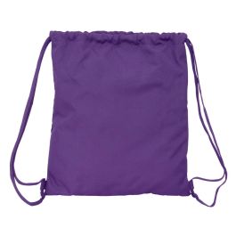 Bolsa Mochila con Cuerdas Real Valladolid C.F. Blanco Morado 35 x 40 x 1 cm