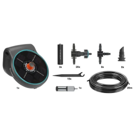 Gardena AquaBloom Solución de Riego Automático Solar para Jardín, Kit Listo para Usar, Ahorro de Agua, Sin Grifo ni Corriente