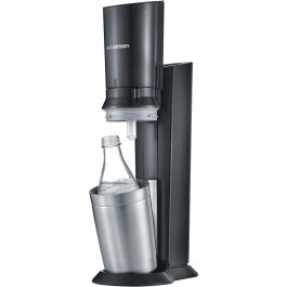 SodaStream Crystal 3.0 Titan Máquina de Agua con Gas, Acero Inoxidable, Incluye 1 Garrafa de Vidrio
