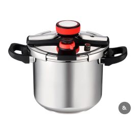 Kinvara Olla a Presión 8L con Rueda de Silicona, Metal y Plástico, Plata/Negro/Rojo (Set de 4) Precio: 190.68999961. SKU: B1HEL229K5