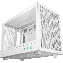 DeepCool CH260 WH Micro Torre Gaming PC Blanco, compatible con micro ATX/Mini-ITX, ventana de vidrio templado