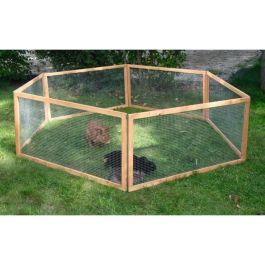Kerbl Jaula Exterior Vario para Roedores, con Malla Fina y 6 Paneles, Incluye Estacas de Fijación, 120x120x59cm