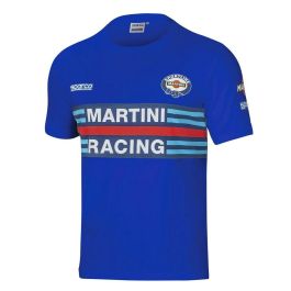 Sparco S01274MRAZ4XL Camiseta Réplica Original Martini Racing Manga Corta Azul Claro Talla XL