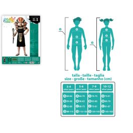 Disfraz Faraón para Niño 5-6 Años, Multicolor, Temática Historia - Incluye Túnica, Cinturón, Brazaletes y Accesorio Cabeza. Ideal Carnaval y Fiestas.