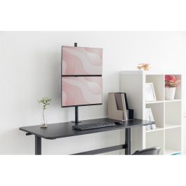 Digitus Soporte Monitor Vertical Doble para Escritorio 2 Pantallas de 17-32" con Abrazadera o Grommet hasta 8kg
