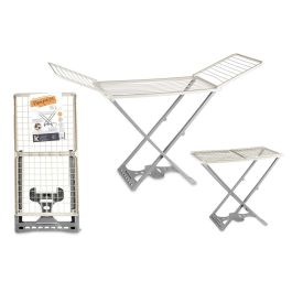 Tendedero de Resina Kipit Pompeya 23M, Antracita/Blanco, 56x121 cm (4 Unidades)