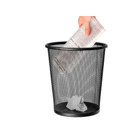 Q-connect Papelera Metálica Rejilla Negra 295x345mm 19 Litros