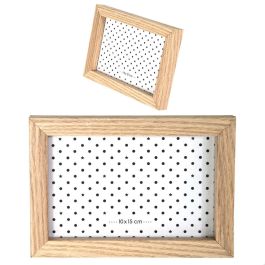 Home Deco Factory Essentiel Juego de 8 Marcos de Fotos para Pared Negro Madera 15x20 cm 13x18 cm 10x15 cm 10x10 cm