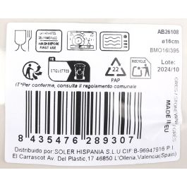 La Mediterranea Bol "Albus" Monaco Brillo Ø16 cm (24 Unidades)