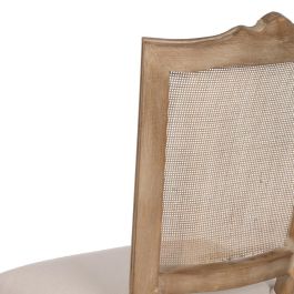 Silla Natural-Blanco Madera-Ratán Salón 44 X 48 X 98 cm