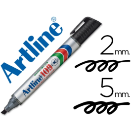 Artline Rotulador Permanente 109 Negro Punta Biselada Tinta Resistente Agua Luz Roce Secado Rápido Trazo 2-5mm Precio: 12.50000059. SKU: B1HV6DJ8C6