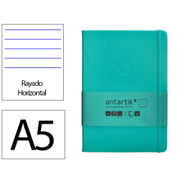 Antartik Cuaderno A5 Tapa Dura Hojas Rayas Turquesa 100 Hojas 80gr FSC Precio: 5.94999955. SKU: B1F9D4NZBT
