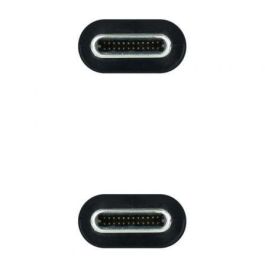 Nanocable 10.01.4302-COMB Cable USB-C a USB-C 3.2 Gen2x2 20Gbps, Carga 100W E-mark, Vídeo 4K/60Hz, Thunderbolt 3, 2m Gris/Negro