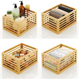 Set de 3 Cajas de Bambú para Organizar - Confortime (4 Unidades) Set de 3 Cajas de Bambú para Organizar - Confortime (4 Unidades)