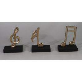 DKD Home Decor Decoración Moderna Nota Musical Dorada Negra Aluminio MDF 7 x 15 x 12 cm (6 Unidades) Precio: 33.4999995. SKU: B1HB4P7KNC