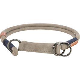 Trixie TRI4047974171509 Collar Semi-Estrangulador BE NORDIC de Piel Gris L-XL 55 cm Ø 10 mm