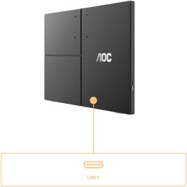 AOC Monitor 15.6" 16T3EA WLED IPS Full HD 1920 x 1080 Pixeles 4 ms 16.7 Millones de Colores