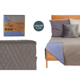 Colcha Cama Reversible 240X260 Gris Oscuro Y Azul Giftdecor (6 Unidades) Precio: 119.59000031. SKU: B1H3VN47LR