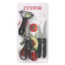 Set de 2 Cuchillos, Tijera y Pelador Cuyfor (12 Unidades) Set de 2 Cuchillos, Tijera y Pelador Cuyfor (12 Unidades)