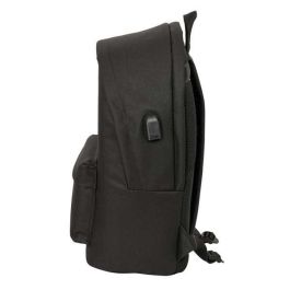Safta Mochila ATCO Doble para Portátil 15,6" con USB Teen Black 31x44x18 cm